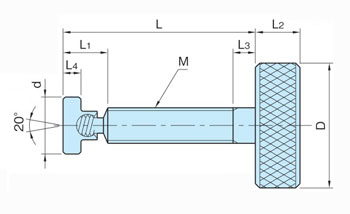 壓紋頭螺絲（B型）(BJ737-B) 尺寸圖