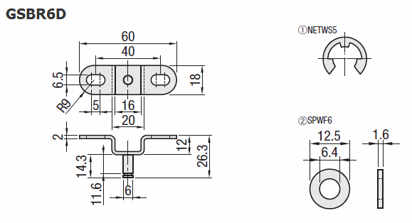 氮氣缸安裝用支撐座　FGS/FGSS型適用:關聯圖像