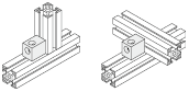 6系列（溝槽寬度8mm）　30‧60方形鋁擠型用塊狀角撐架:關聯圖像
