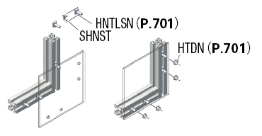 8系列（溝槽寬度10mm）　40･80方形鋁擠型用預裝金屬固定座:關聯圖像