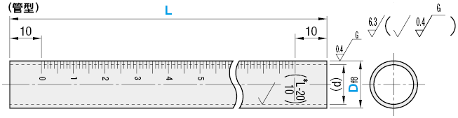 支撐柱　附刻度　管型:關聯圖像