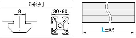 6系列　長方形　30×120mm　3列溝以上　4面溝:關聯圖像