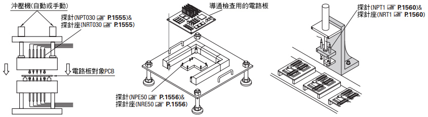 （經濟型）雙頭探針 IC測試插座用 盒裝銷售安裝間距17.7mil 19.7mil系列 0.45mm 0.50mm（50個裝） 使用案例