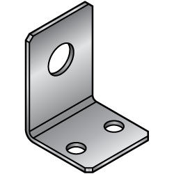 L型鈑金　安裝板･支撐座－中心基準開孔型－ FSLBS