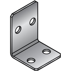 L型板金　安裝板･角撐架－中心基準開孔型－ FSMAS