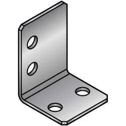 L型鈑金　安裝板･支撐座－中心基準開孔型－ FSDAS