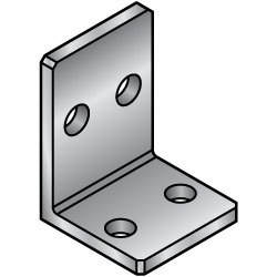 L型加工角座　安裝板･支撐座－中心基準開孔型－ LRCDF