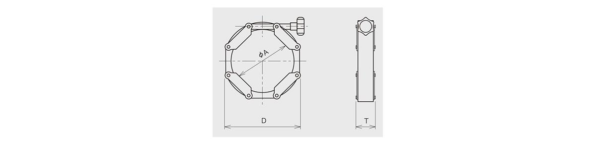 クランプシリーズ NWチェーンクランプ（10～63） 外形図