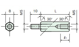 スチールスペーサー（六角）/BSF-E 外形図_06