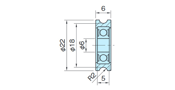 GRL2206P-R-SUS（無螺栓）尺寸圖(mm)