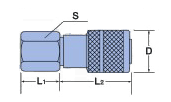 JUNRON快速聯軸器 小型快速聯軸器 MS型 尺寸圖2