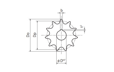 FBN 成品孔鏈輪外側尺寸(1)