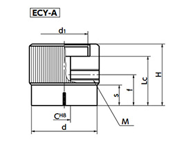 ECY-A（附指針）形狀圖