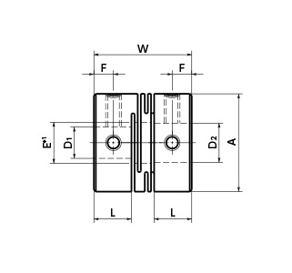 MWS／MWSS 可撓性聯軸器 開縫型 外形圖1
