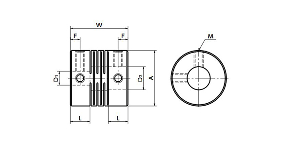 MSX 可撓性聯軸器 開縫型 外形圖1