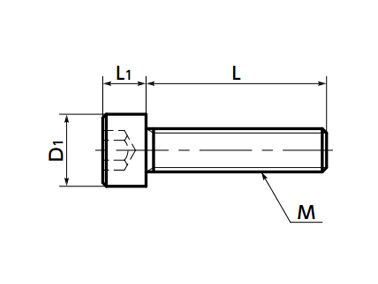 內六角孔螺栓（低溫黑色鉻處理） SNSS-RY 外形圖2