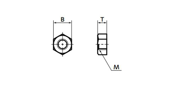 樹脂螺絲（PEEK／六角螺帽） SPE-N尺寸圖
