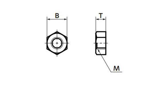 樹脂螺絲（PTFE：氟素樹脂／六角螺帽） SPT-N尺寸圖