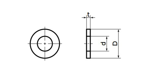 樹脂螺絲（PTFE／氟素樹脂／墊圈）尺寸圖