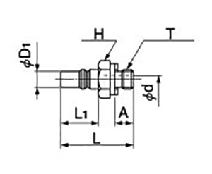 Q.D.C. 103系列 快速接頭 連結器型 103N-M Alt：尺寸圖01