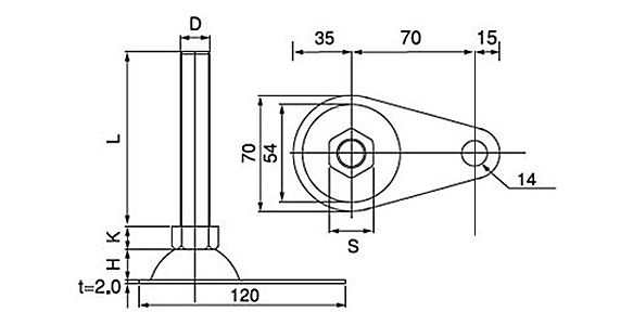 調整螺栓規格（固定用）尺寸圖