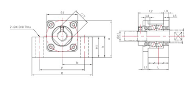 サポートユニット・角型タイプ-固定側角形 EKタイプ- 外形図03