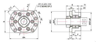 サポートユニット・丸型タイプ-固定側丸形 FSGKタイプ- 外形図03