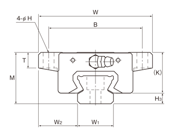 【滑塊單品】內含滾珠保持器LM滑軌 徑向型 SSR型 SSR-XTB型尺寸圖