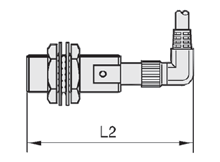 圓筒型直流2線式AC／DC共用接近感應器尺寸圖（註-2）