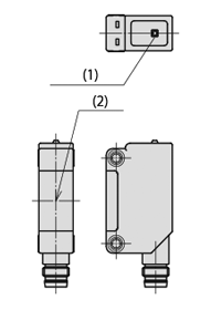 泛用內建放大器光電感應器 HP7 系列對照型投光器 尺寸圖