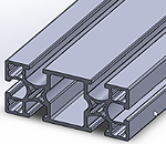 鋁擠型6系列 長方形 30x60mm 2列溝 4面溝