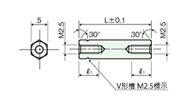 不鏽鋼隔離柱（六角） ASU/ASU-H/ASU-U 尺寸圖_02