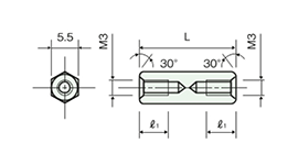 不鏽鋼隔離柱（六角） ASU/ASU-H/ASU-U 尺寸圖_04