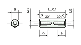 不鏽鋼隔離柱（六角） ASU/ASU-H/ASU-U 尺寸圖_05