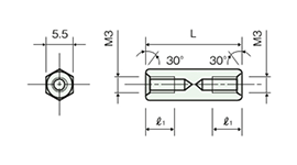 不鏽鋼隔離柱（六角） ASU/ASU-H/ASU-U 尺寸圖_14