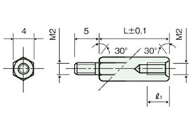 不鏽鋼隔離柱（六角） BSU/BSU-H/BSU-U 尺寸圖_01