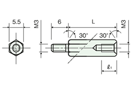 不鏽鋼隔離柱（六角） BSU/BSU-H/BSU-U 尺寸圖_04