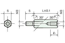 不鏽鋼隔離柱（六角） BSU/BSU-H/BSU-U 尺寸圖_05