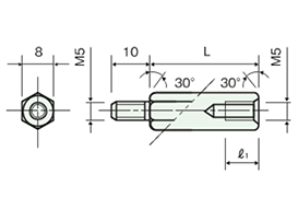 不鏽鋼隔離柱（六角） BSU/BSU-H/BSU-U 尺寸圖_09