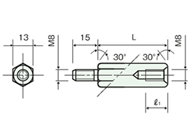 不鏽鋼隔離柱（六角） BSU/BSU-H/BSU-U 尺寸圖_11