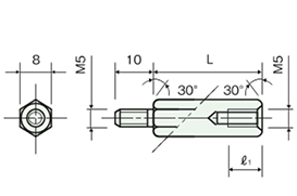 不鏽鋼隔離柱（六角） BSU/BSU-H/BSU-U 尺寸圖_17