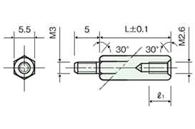 不鏽鋼隔離柱（六角） BSU/BSU-H/BSU-U 尺寸圖_21