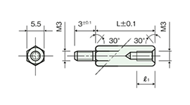 不鏽鋼隔離柱（六角、短間距堆疊用）/MSU 尺寸圖_05