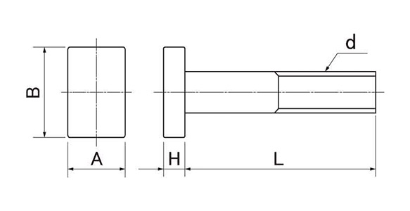 沖壓螺栓（矩形）尺寸圖
