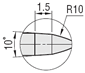 卸料板固定用直杆型导正销 前端R･锥形一体型･凸缘负公差･普通型･抛光加工･TiCN涂覆处理:相关图像