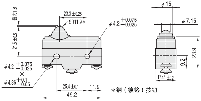 微动开关式误送料检测部件 -孔加工型-:相关图像