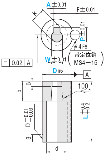 异形状凹模 -定位销止动型-:相关图像