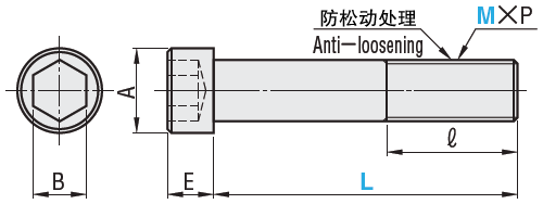 内六角螺栓 -防松动型-:相关图像