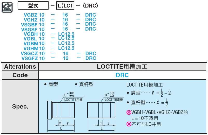 卸料板导套 -精密级･自润滑型･FC250･LOCTITE粘接型･直杆型-:相关图像