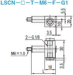 配管零件 -接头 手动紧固型- M6氮气弹簧转换用:相关图像